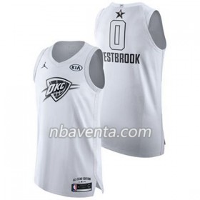 Camiseta Hombre Oklahoma City Thunder Russell Westbrook 0 2018 All Star Jordan Brand Blanco Swingman
